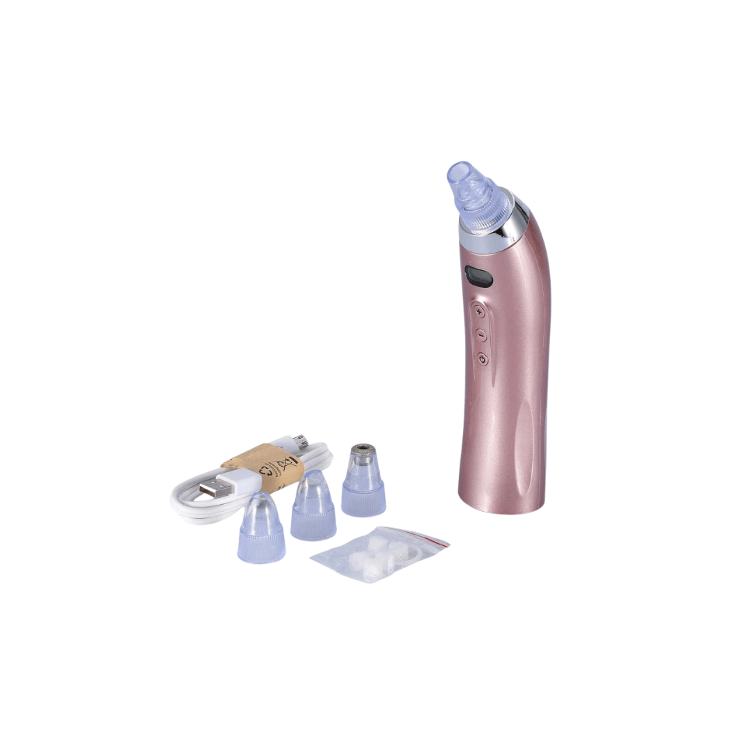 Blackheads and pores vacuum device with multiple attachments for deep cleansing and acne treatment.